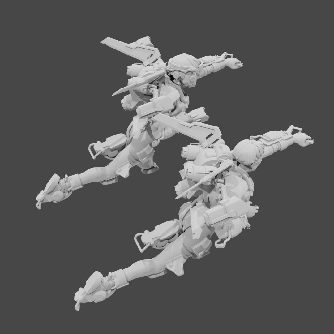 Apex Legends Character 3D Print OBJ STL File Valkyrie 8 3D print model_1