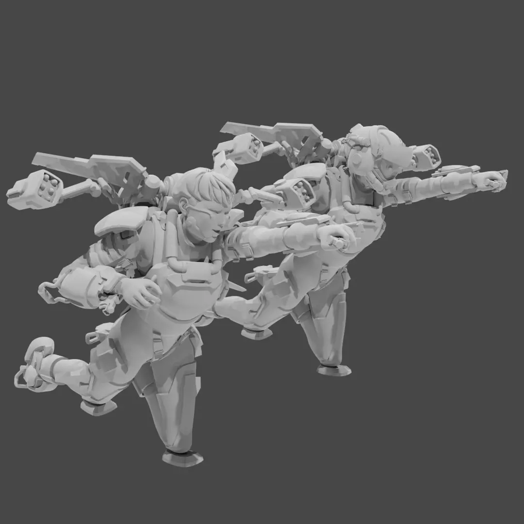 Apex Legends Character 3D Print OBJ STL File Valkyrie 8 3D print model_0