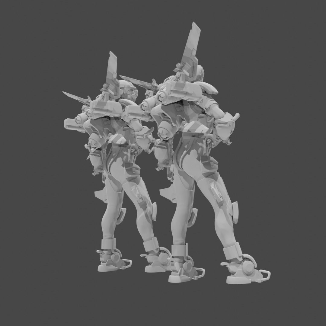 Apex Legends Character 3D Print OBJ STL File Valkyrie 9 3D print model_2