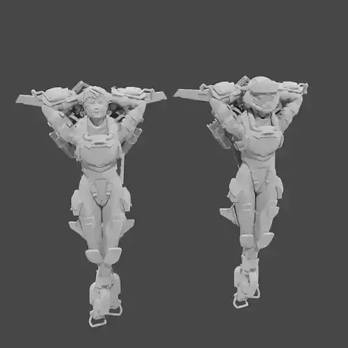 Apex Legends Character 3D Print OBJ STL File Valkyrie 11