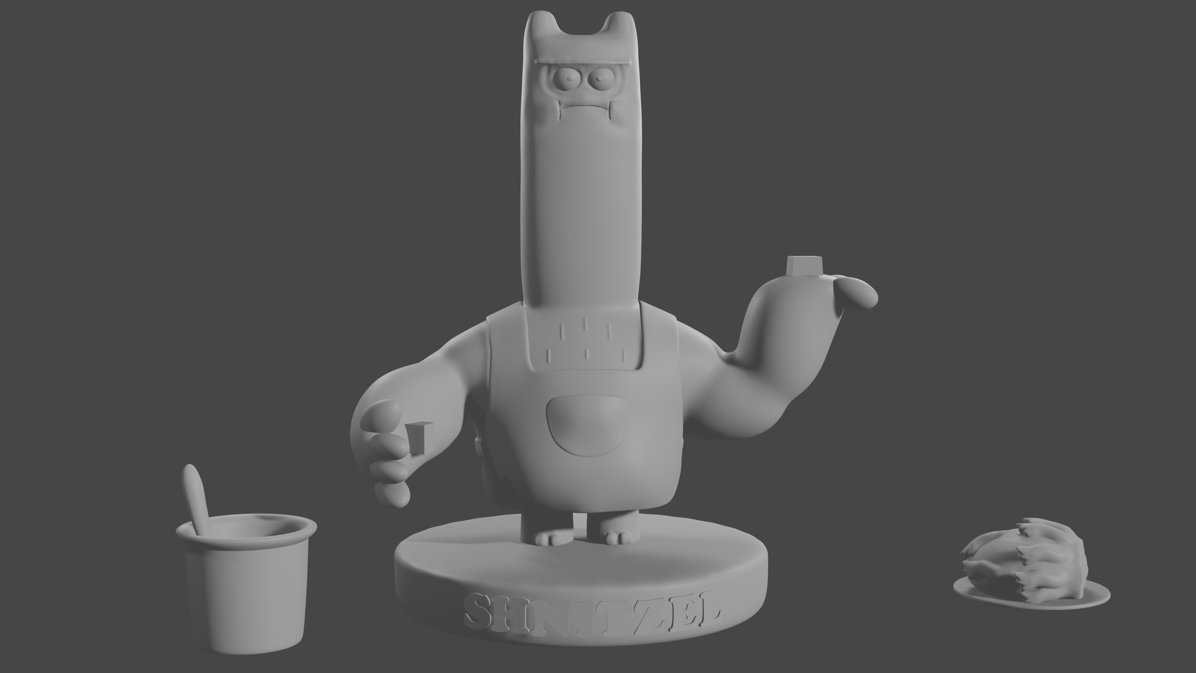 Shnitzel Chowder 3D Print 3D print model_4