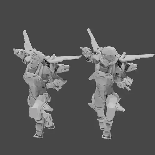 Apex Legends Character 3D Print OBJ STL File Valkyrie 12