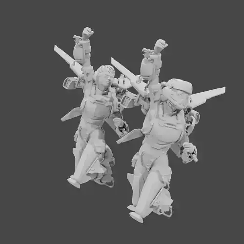 Apex Legends Character 3D Print OBJ STL File Valkyrie 13