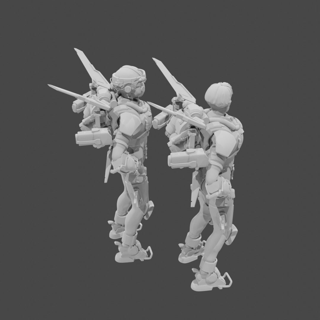 Apex Legends Character 3D Print OBJ STL File Valkyrie 15 3D print model_1