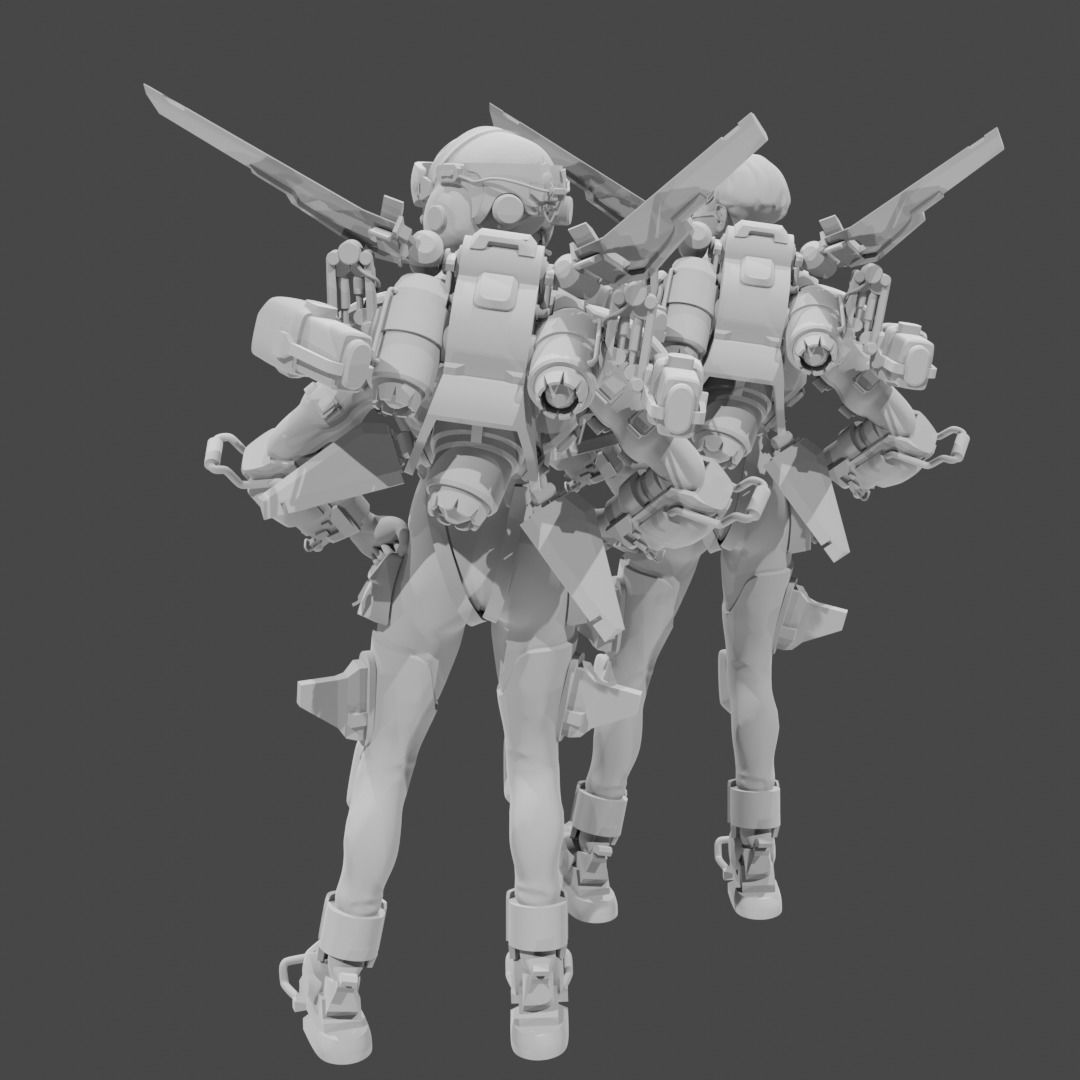Apex Legends Character 3D Print OBJ STL File Valkyrie 15 3D print model_2