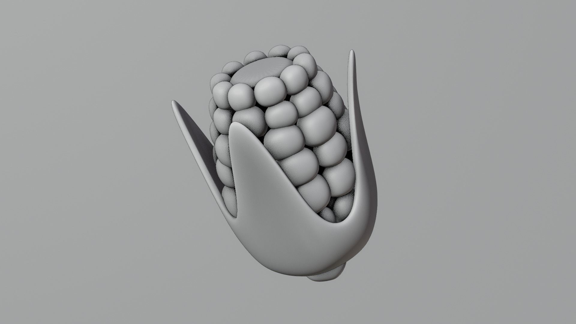 Stylized Corn 3D Model - Cartoon Farm Vegetable Asset 3D model_7