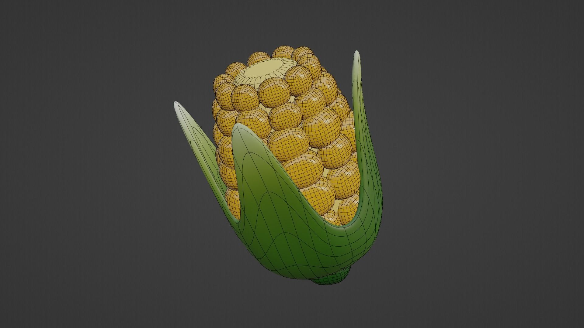 Stylized Corn 3D Model - Cartoon Farm Vegetable Asset 3D model_9