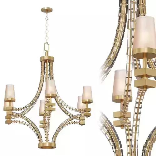 Crystal Cube Large Chandelier by Lalume  