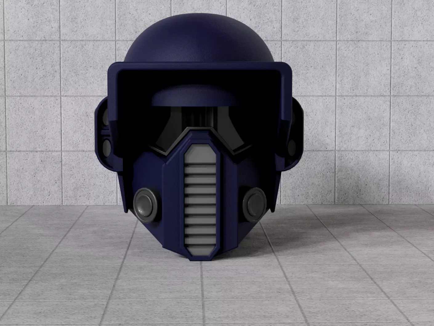 Custom Imperial Storm Commando Specialist helmet for sixth scale 3D print model