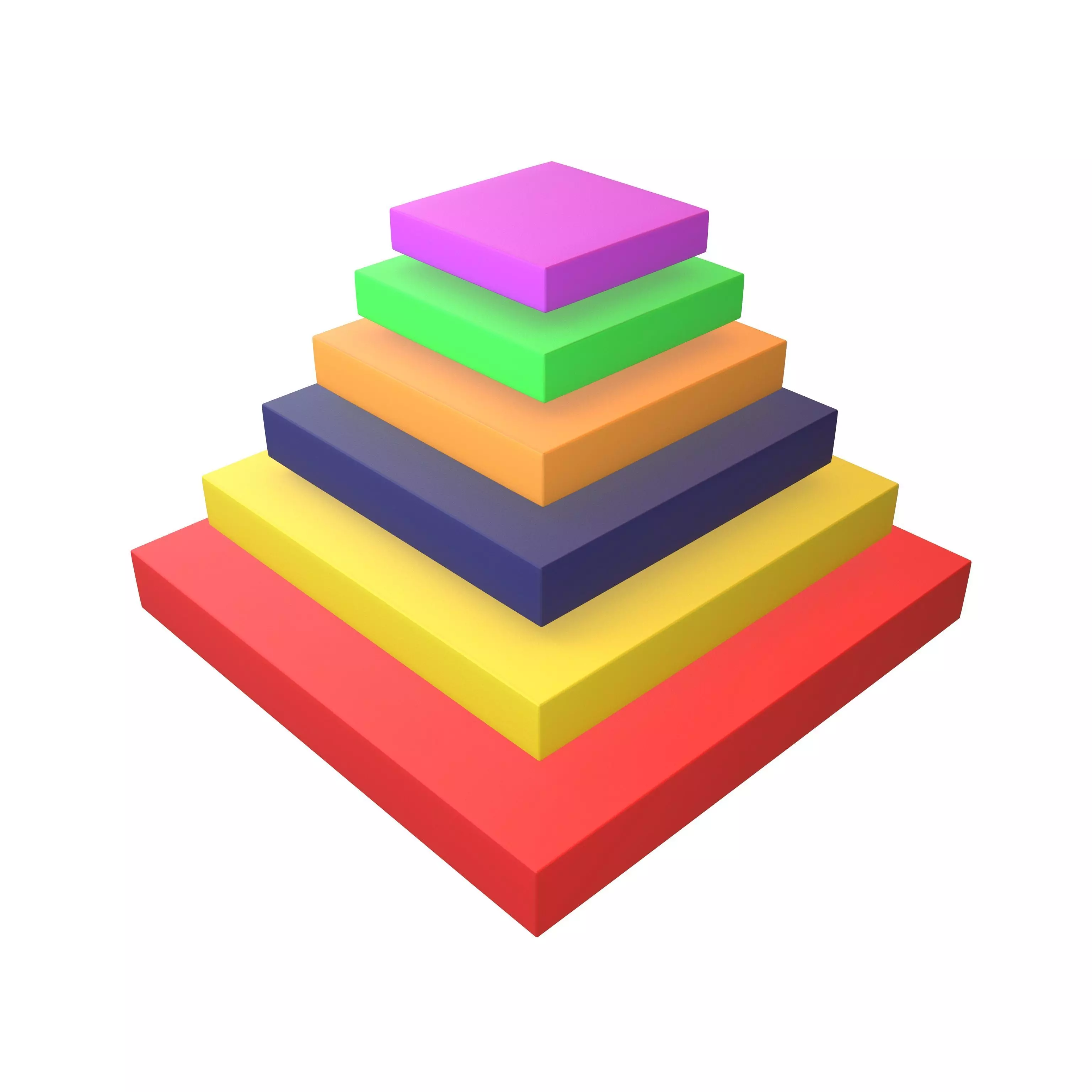 Layer Pyramid v2 001 Low-poly 3D model_0
