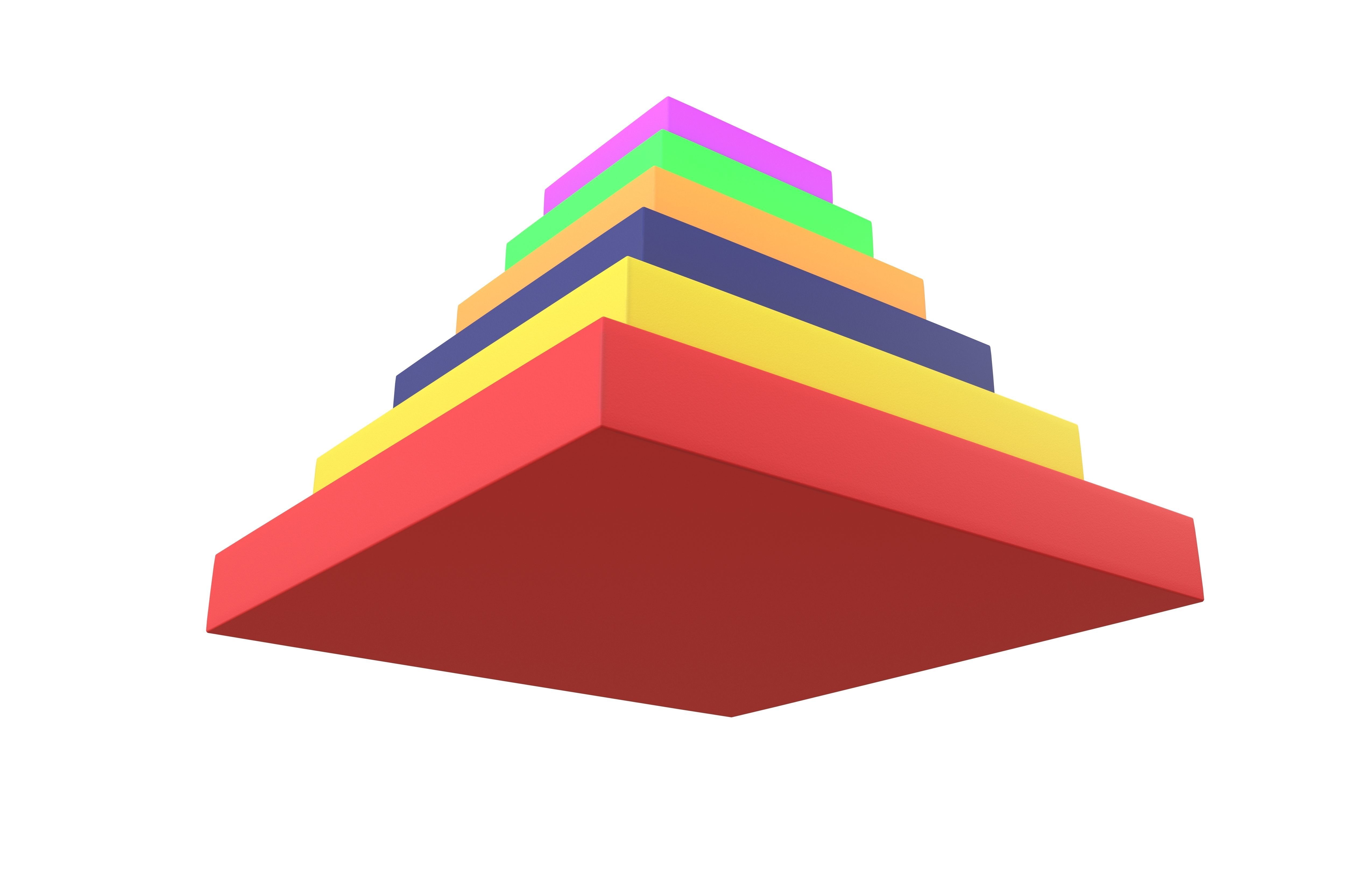 Layer Pyramid v2 001 Low-poly 3D model_3