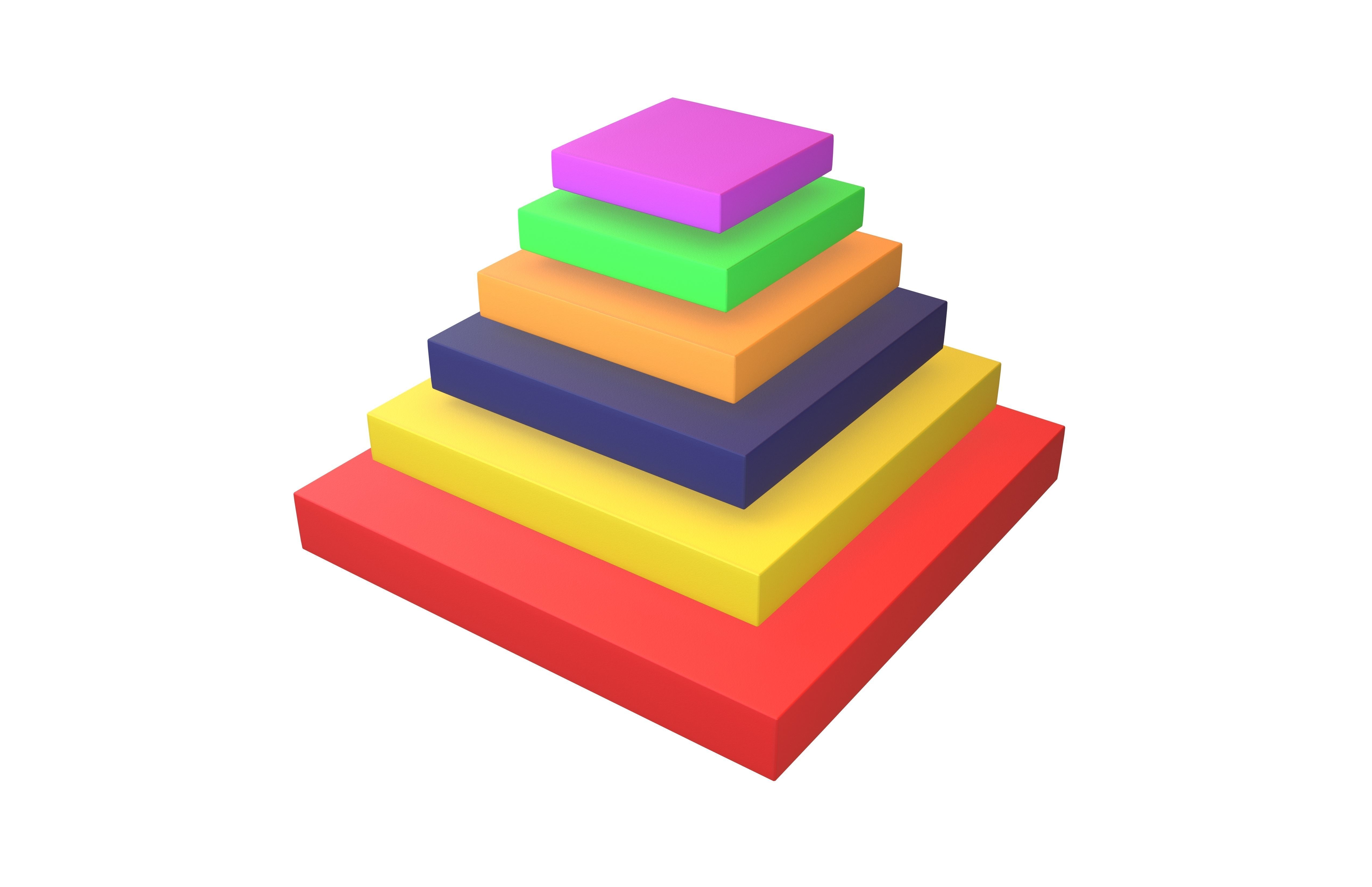 Layer Pyramid v2 001 Low-poly 3D model_1