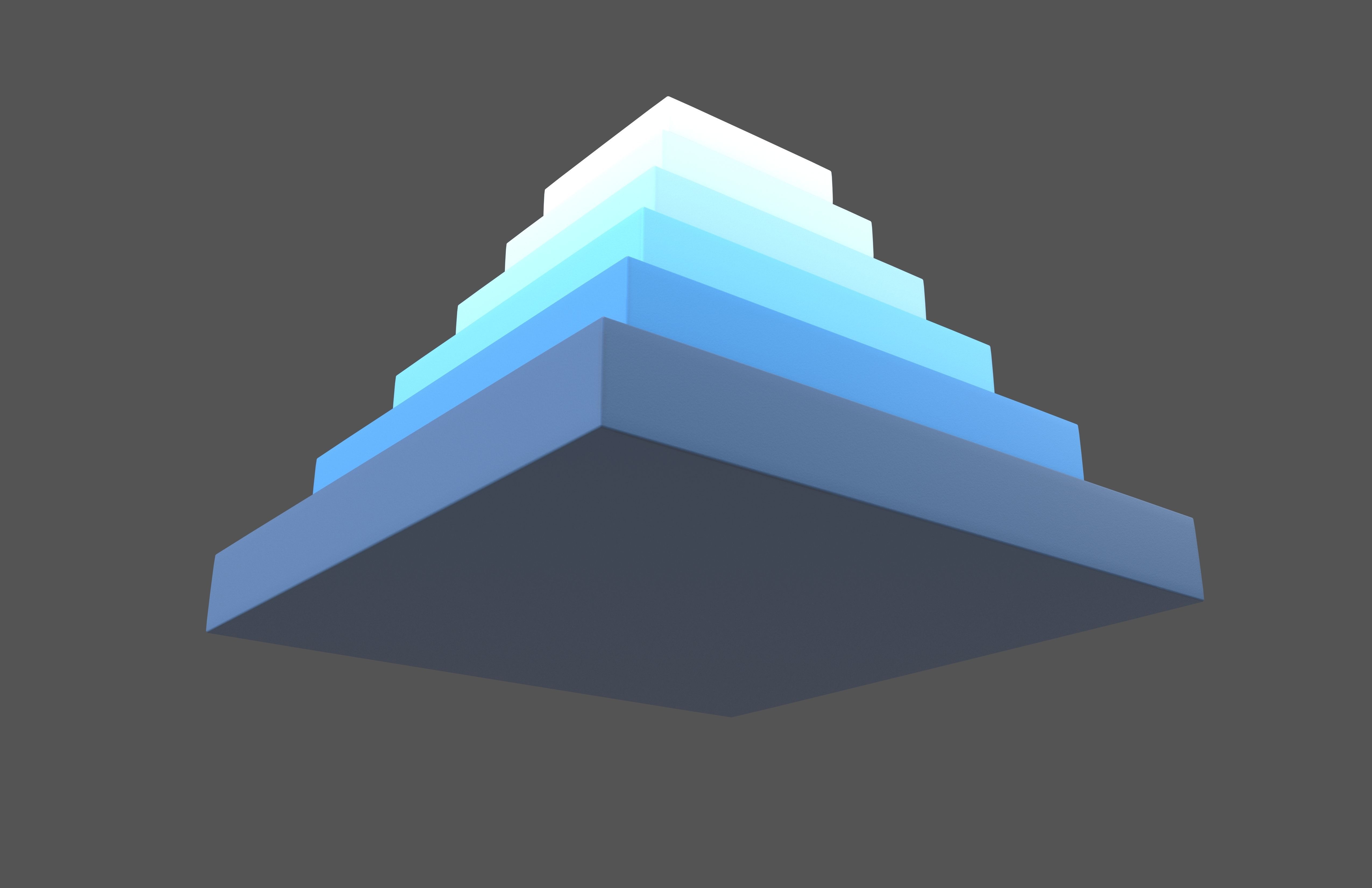 Layer Pyramid v2 002 Low-poly 3D model_3
