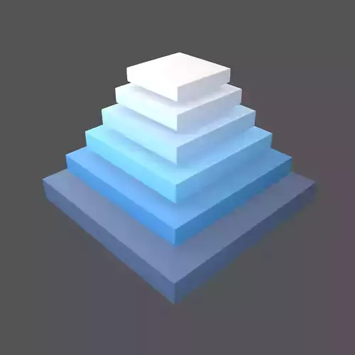 Layer Pyramid v2 002 Low-poly 3D model