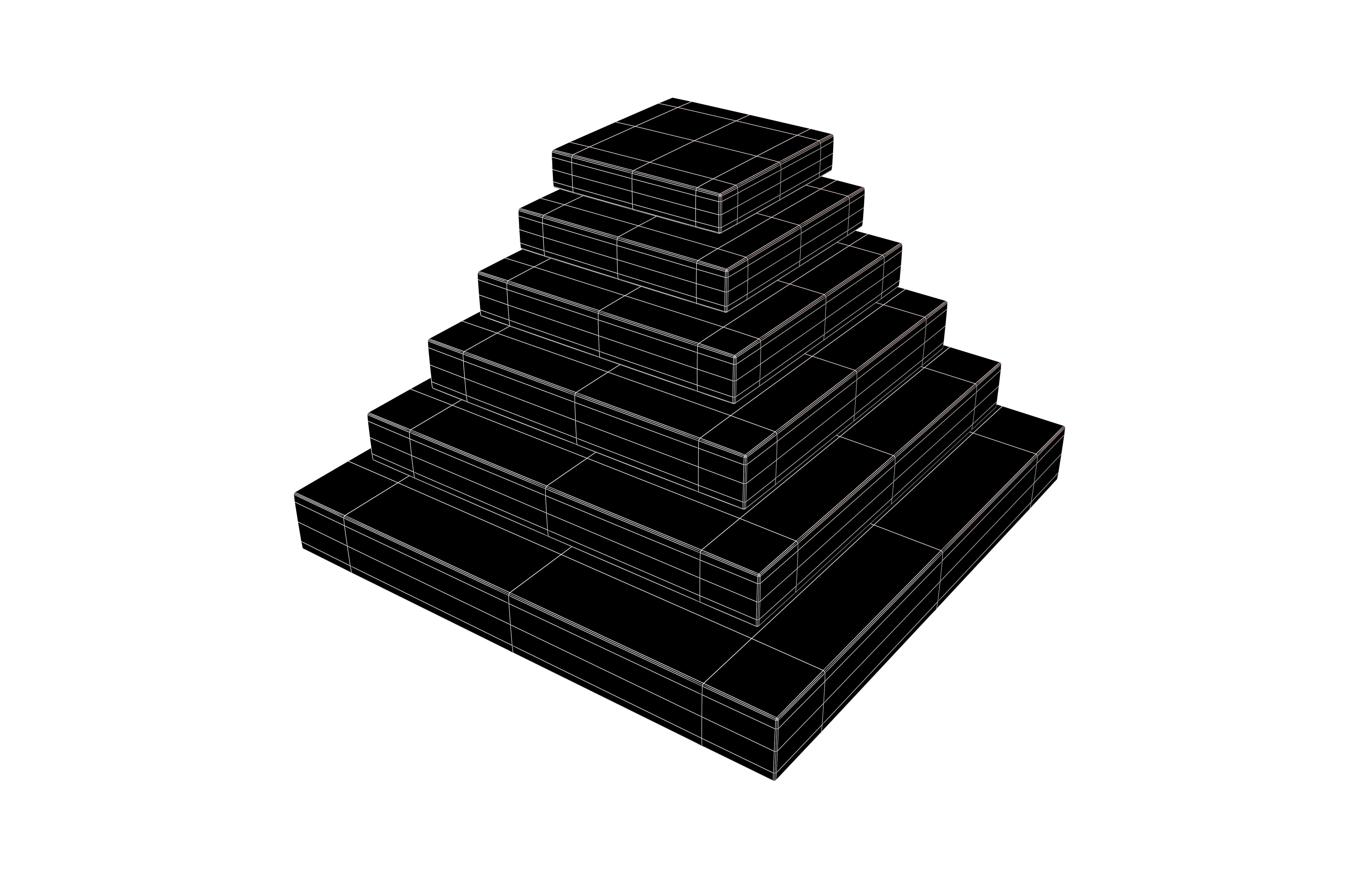 Layer Pyramid v2 002 Low-poly 3D model_6