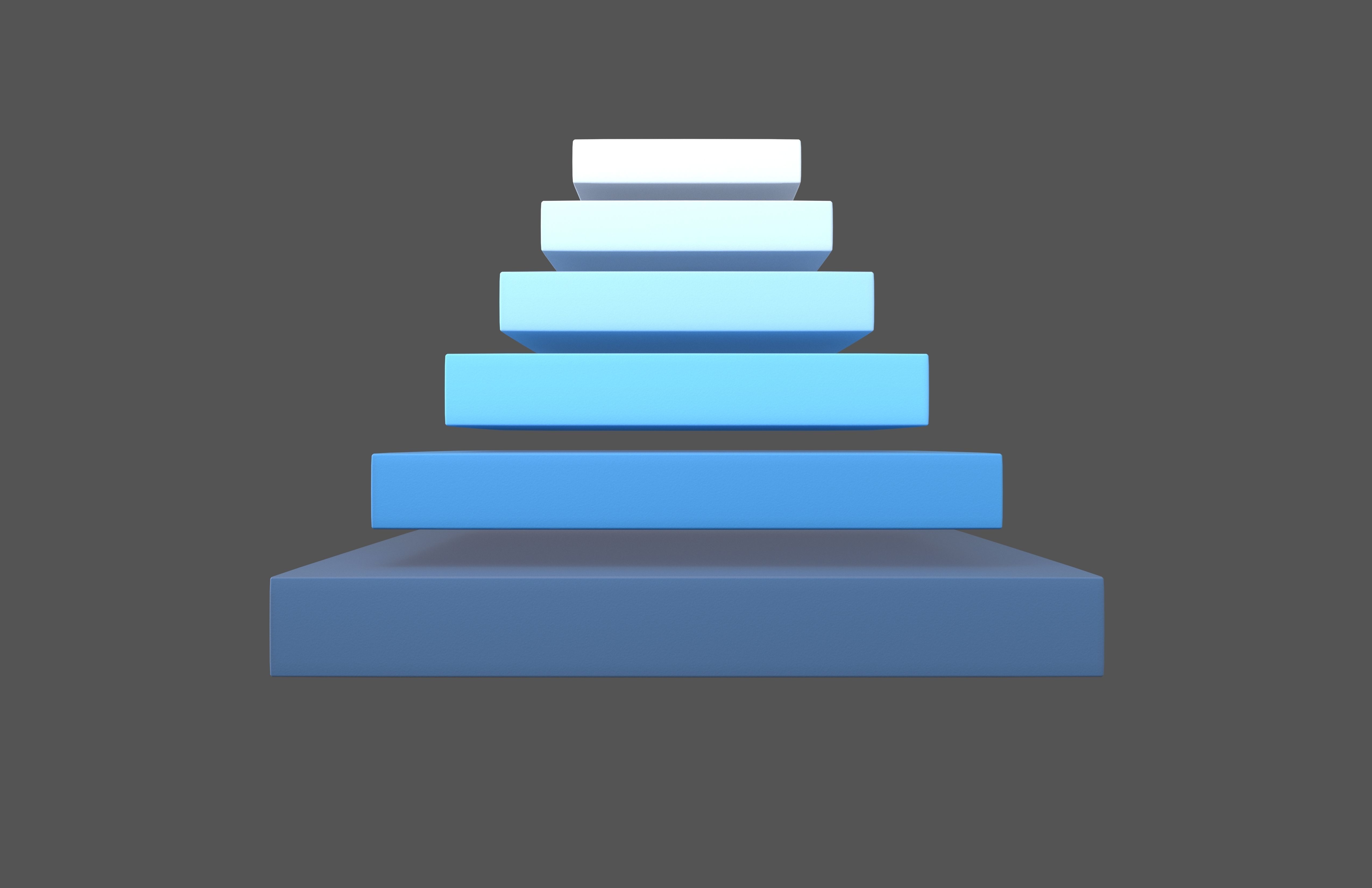 Layer Pyramid v2 002 Low-poly 3D model_1