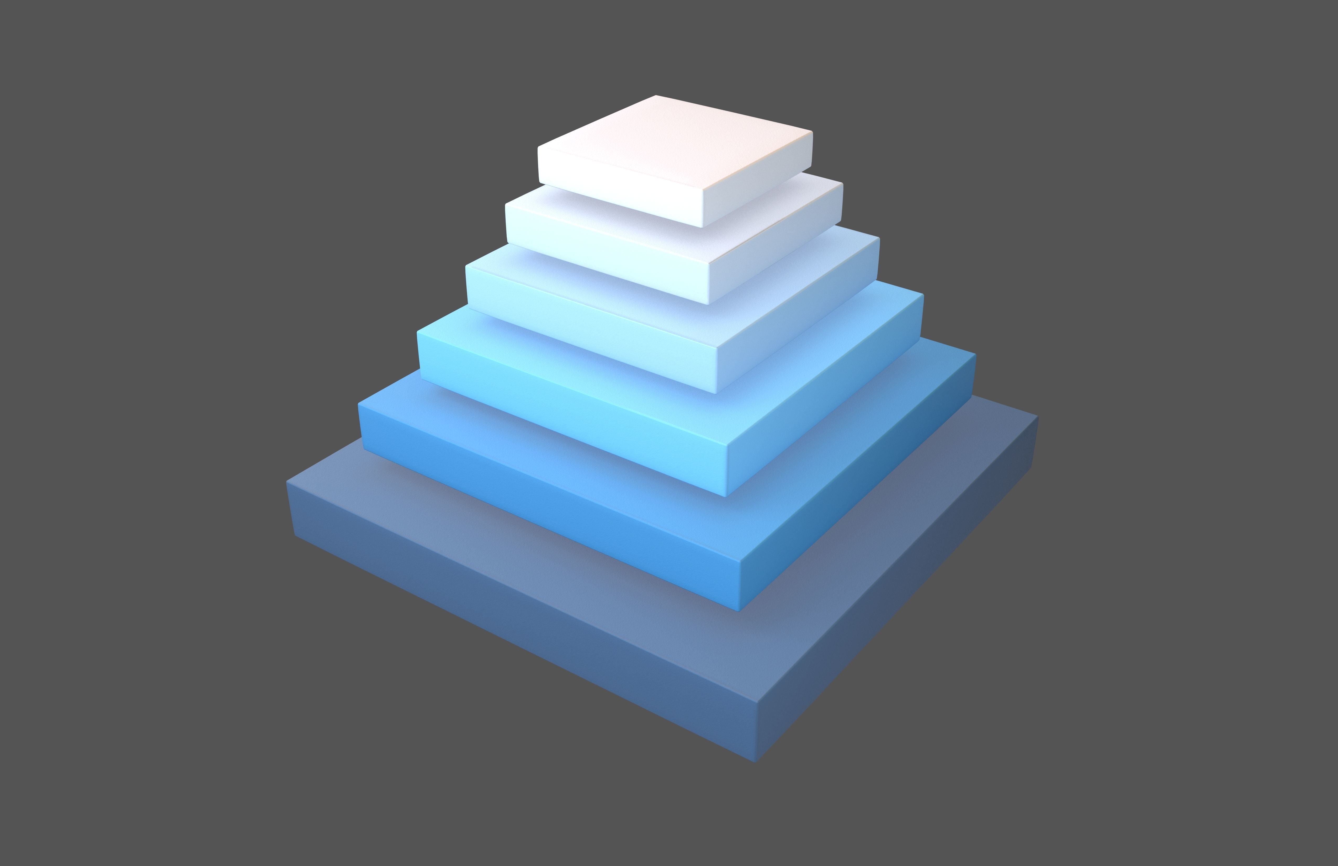 Layer Pyramid v2 002 Low-poly 3D model_2
