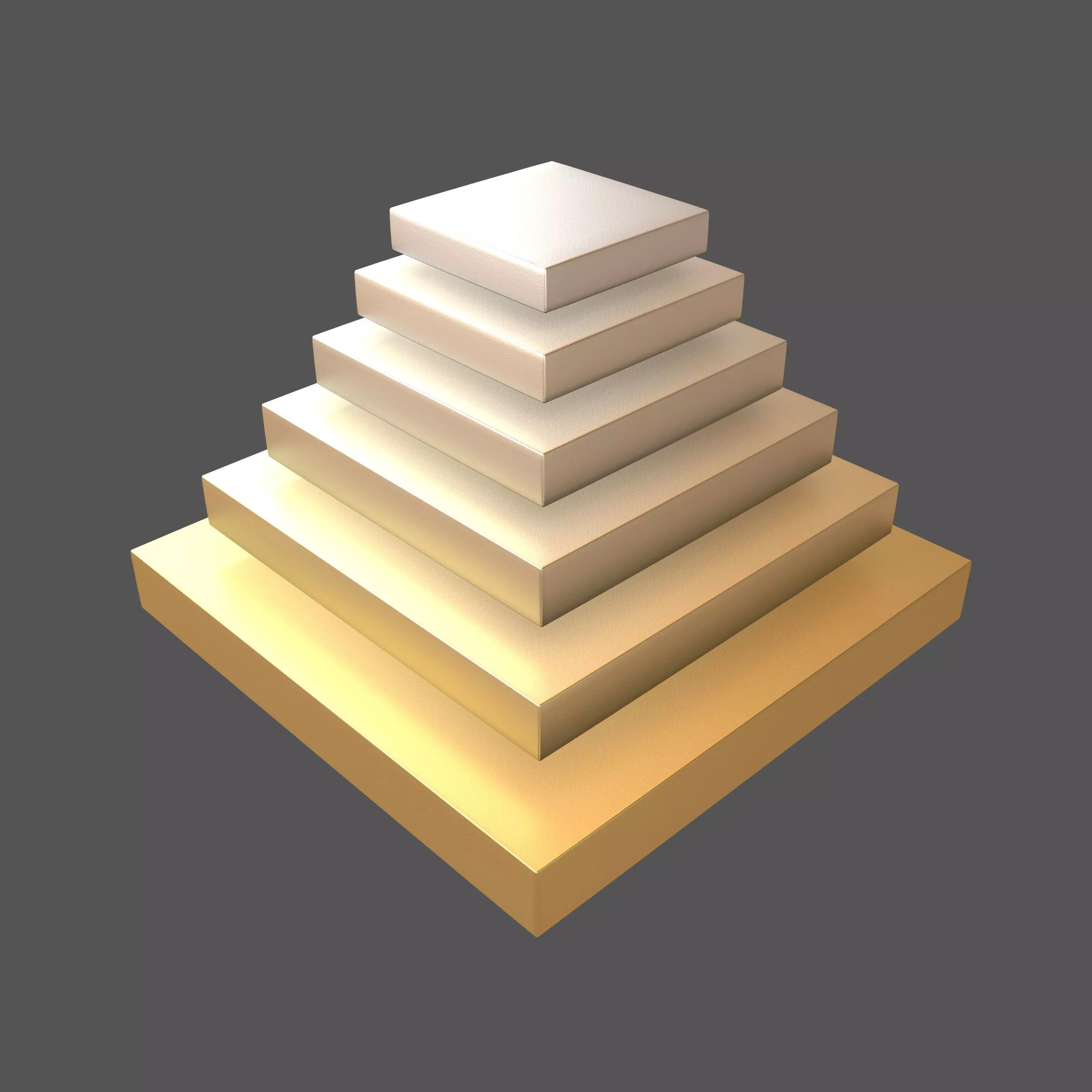 Layer Pyramid v2 003 Low-poly 3D model_0