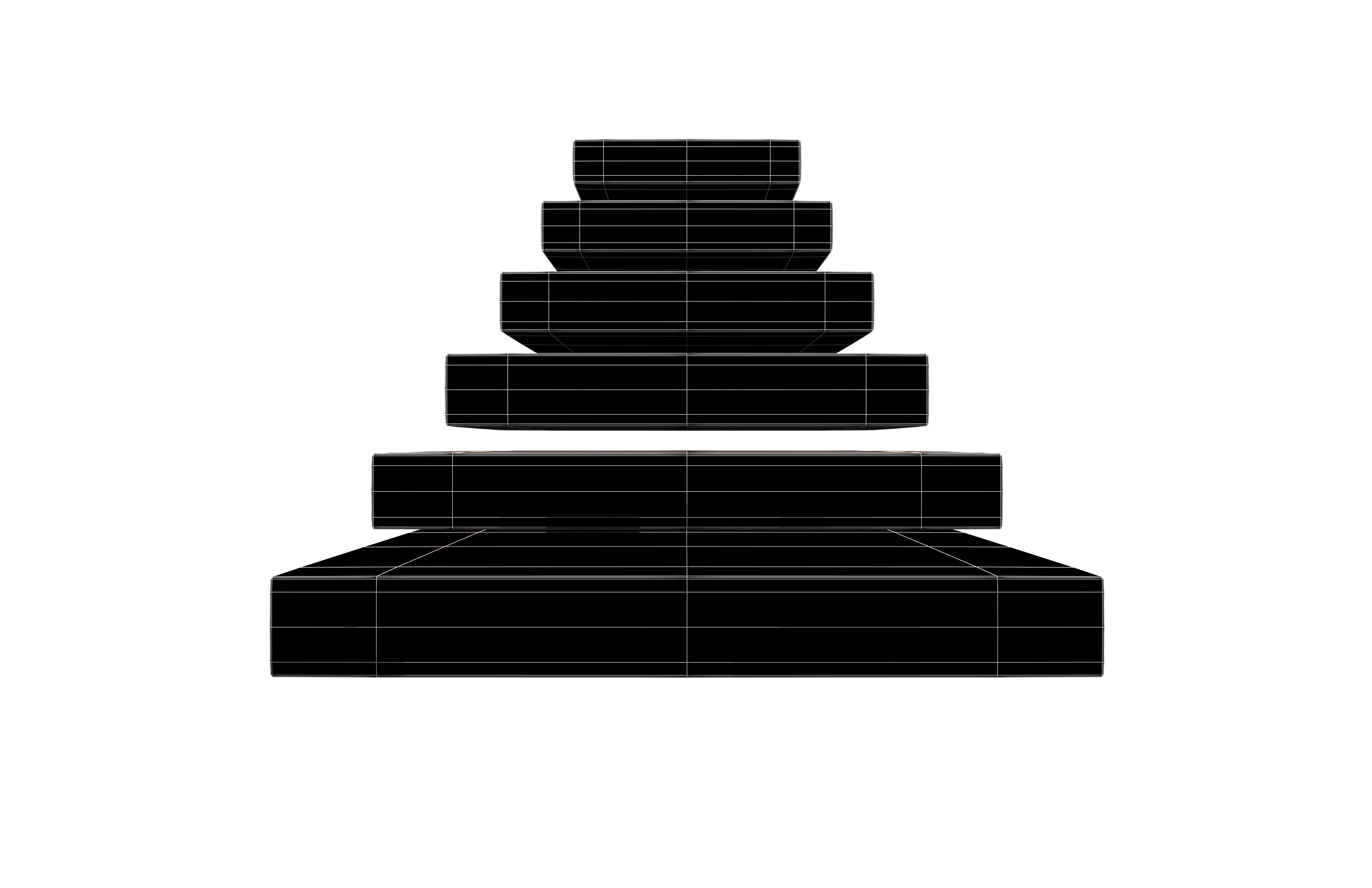 Layer Pyramid v2 003 Low-poly 3D model_5