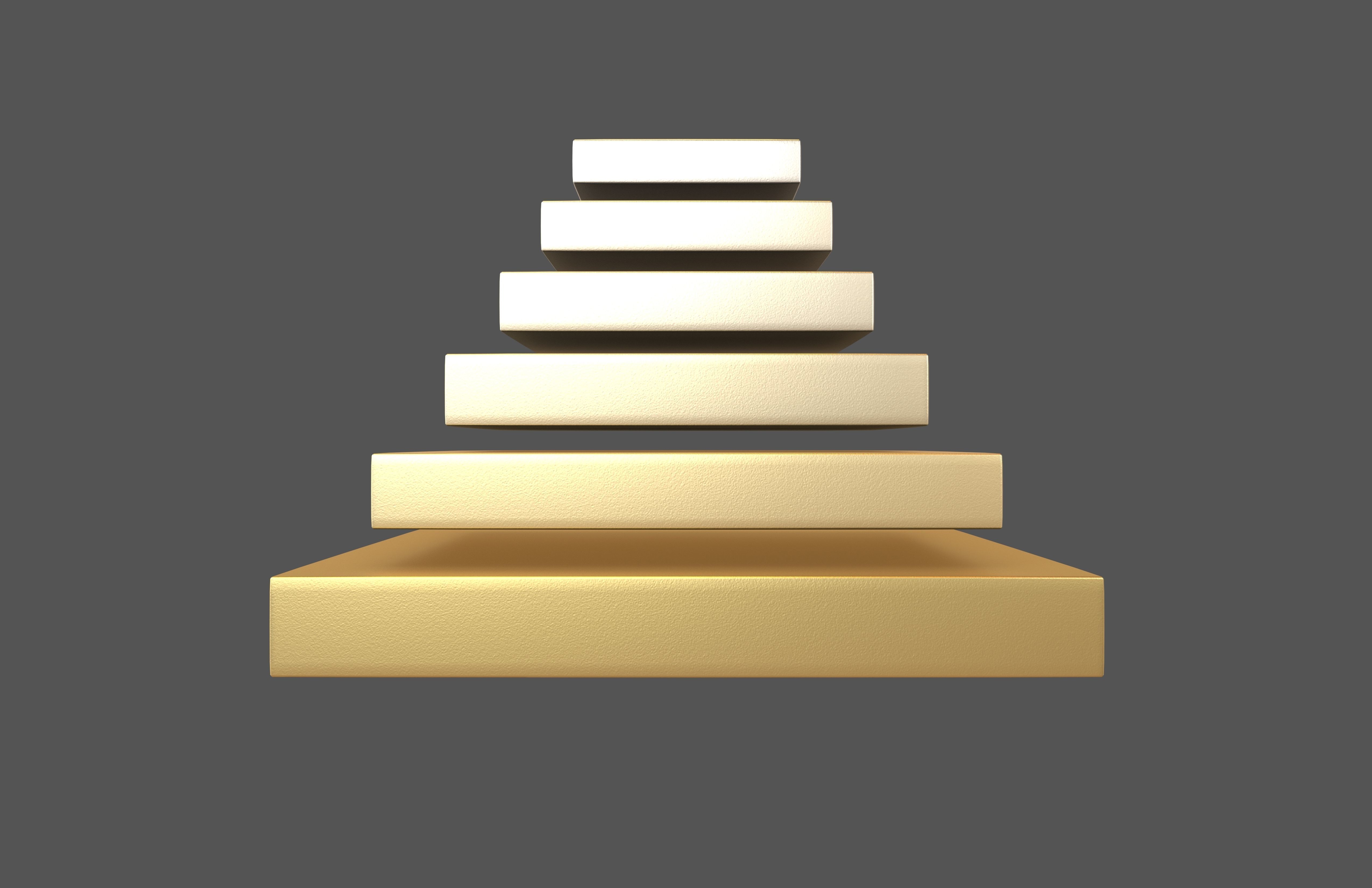Layer Pyramid v2 003 Low-poly 3D model_1