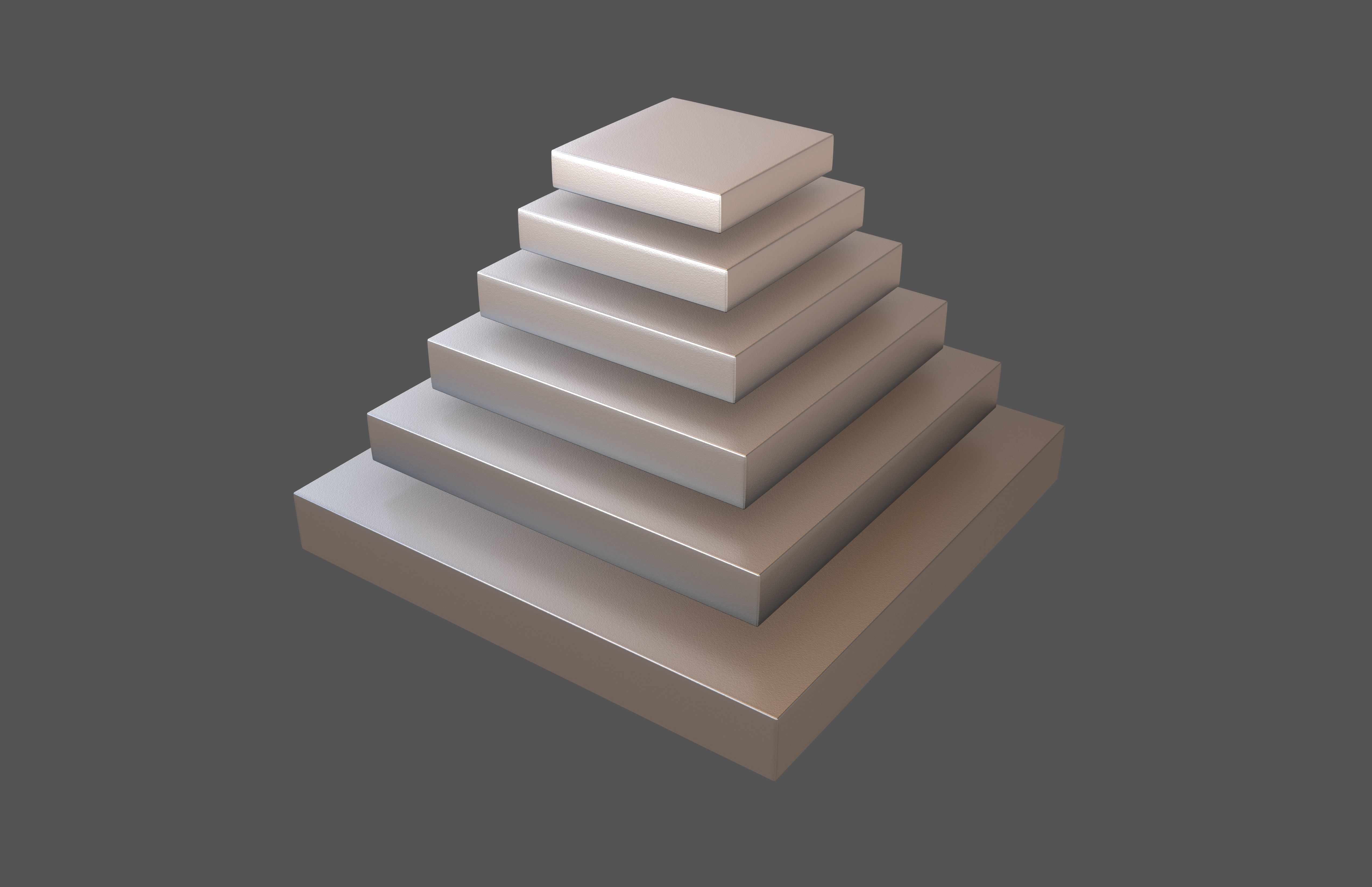 Layer Pyramid v2 004 Low-poly 3D model_2