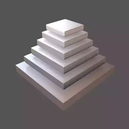 Layer Pyramid v2 004 Low-poly 3D model