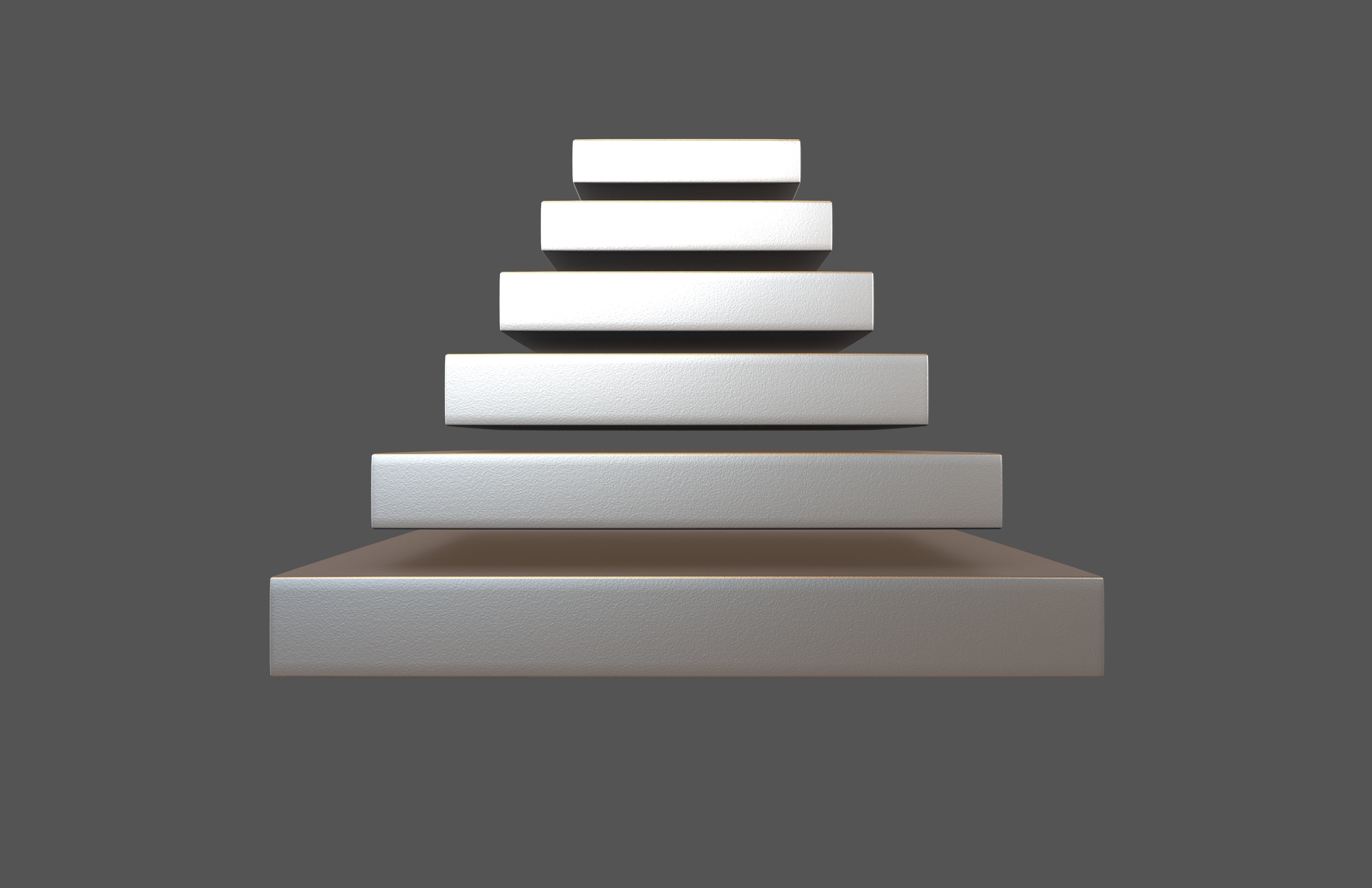 Layer Pyramid v2 004 Low-poly 3D model_1
