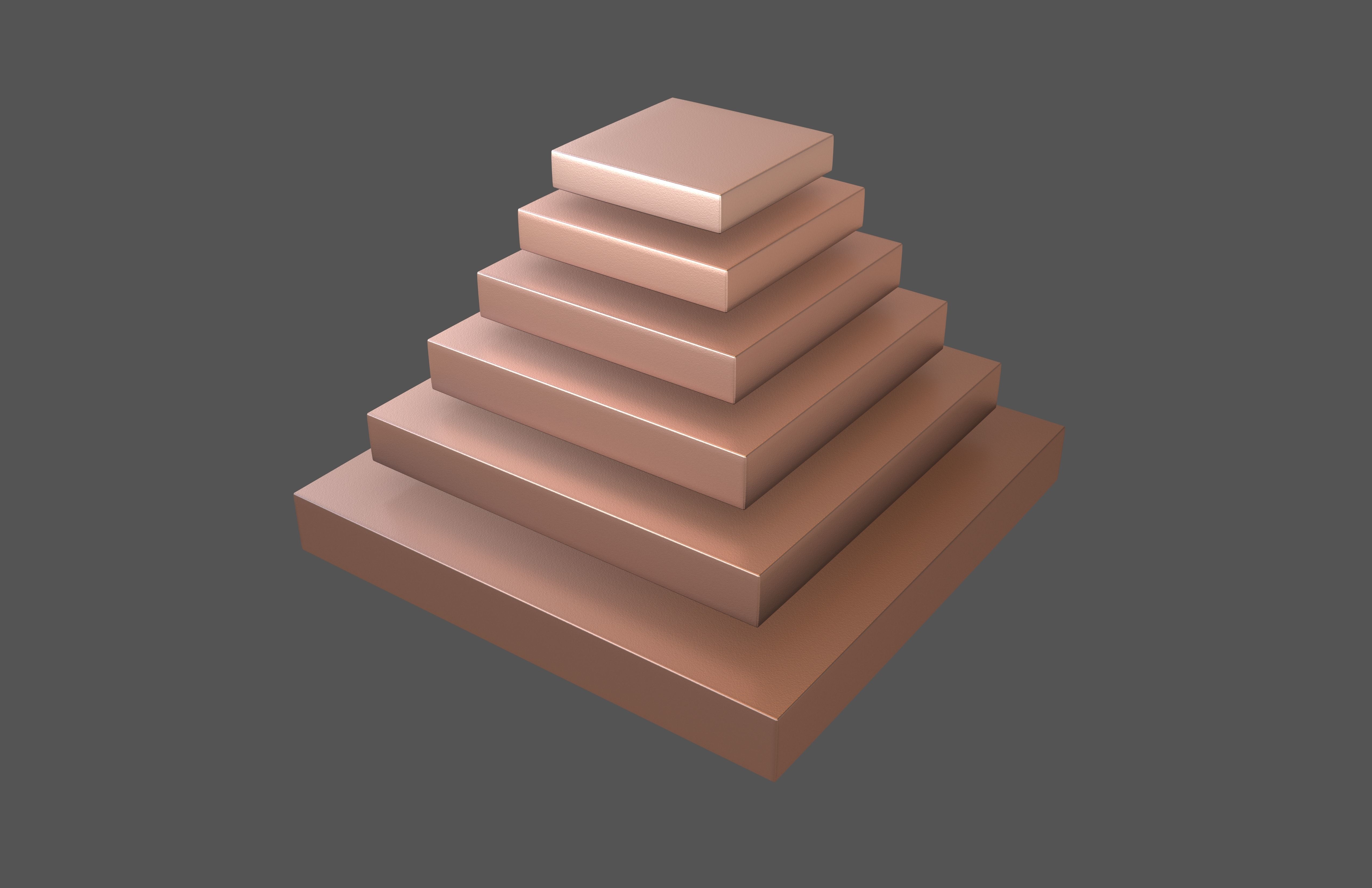 Layer Pyramid v2 005 Low-poly 3D model_3