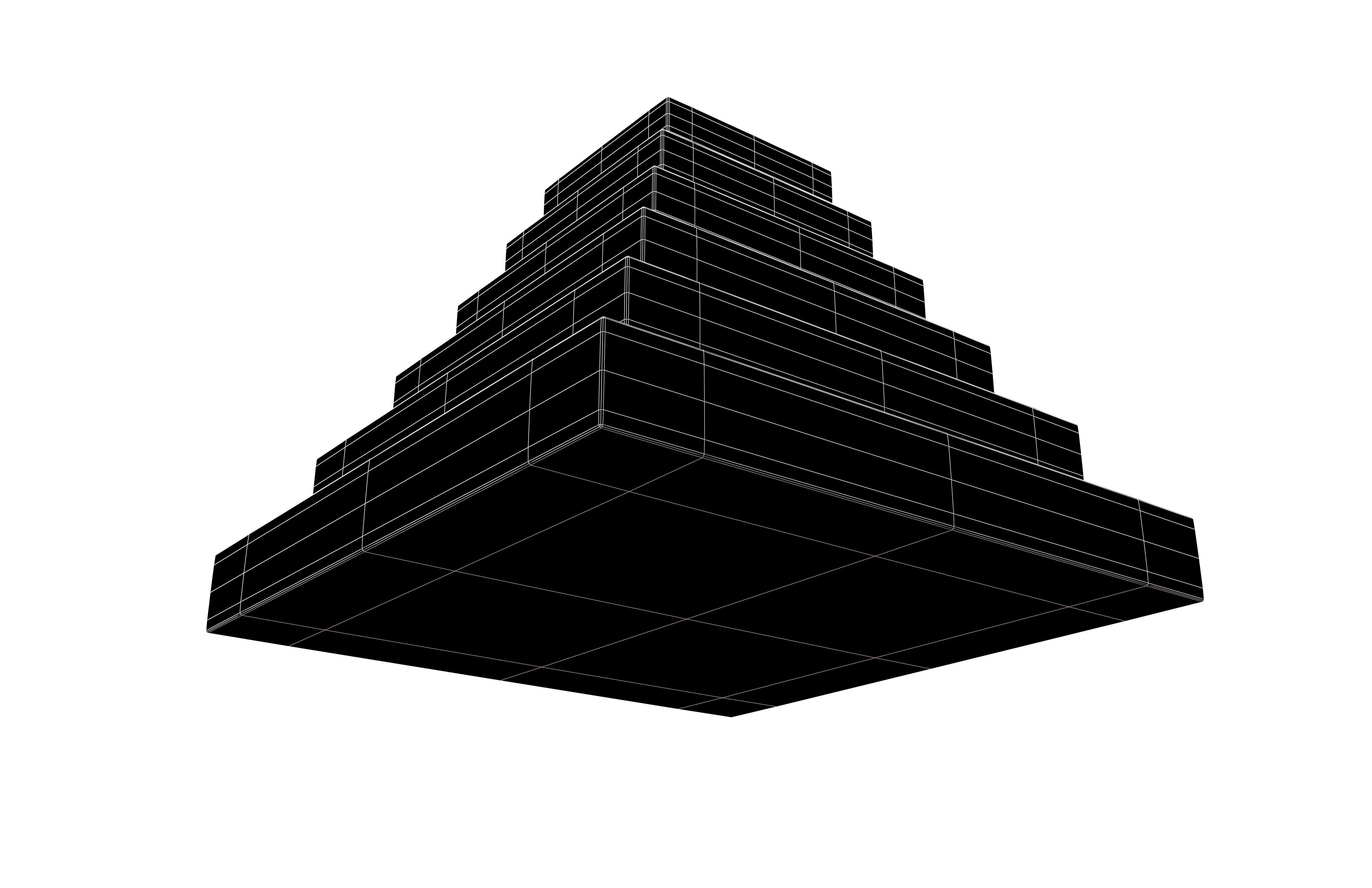 Layer Pyramid v2 005 Low-poly 3D model_7