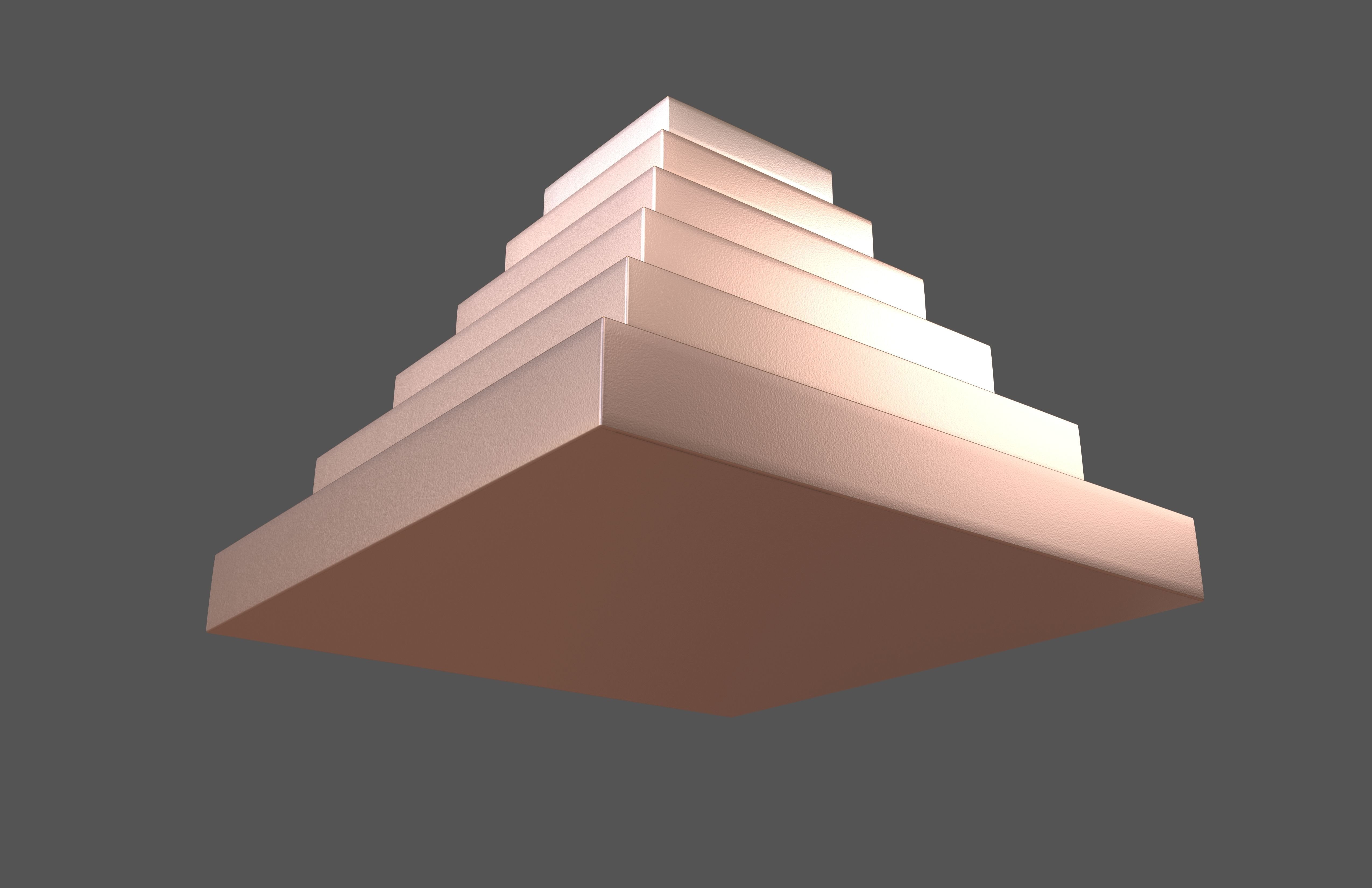 Layer Pyramid v2 005 Low-poly 3D model_1