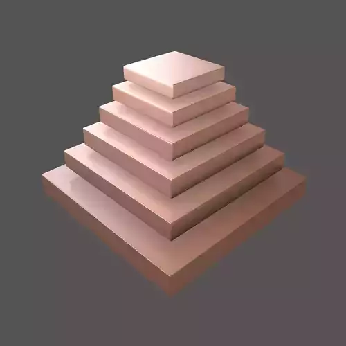 Layer Pyramid v2 005 Low-poly 3D model