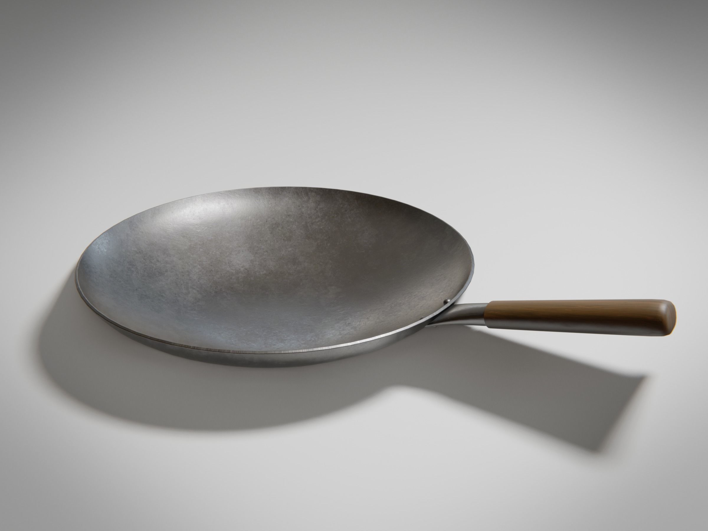 Frying Pan Wok Set Low-poly 3D model_6