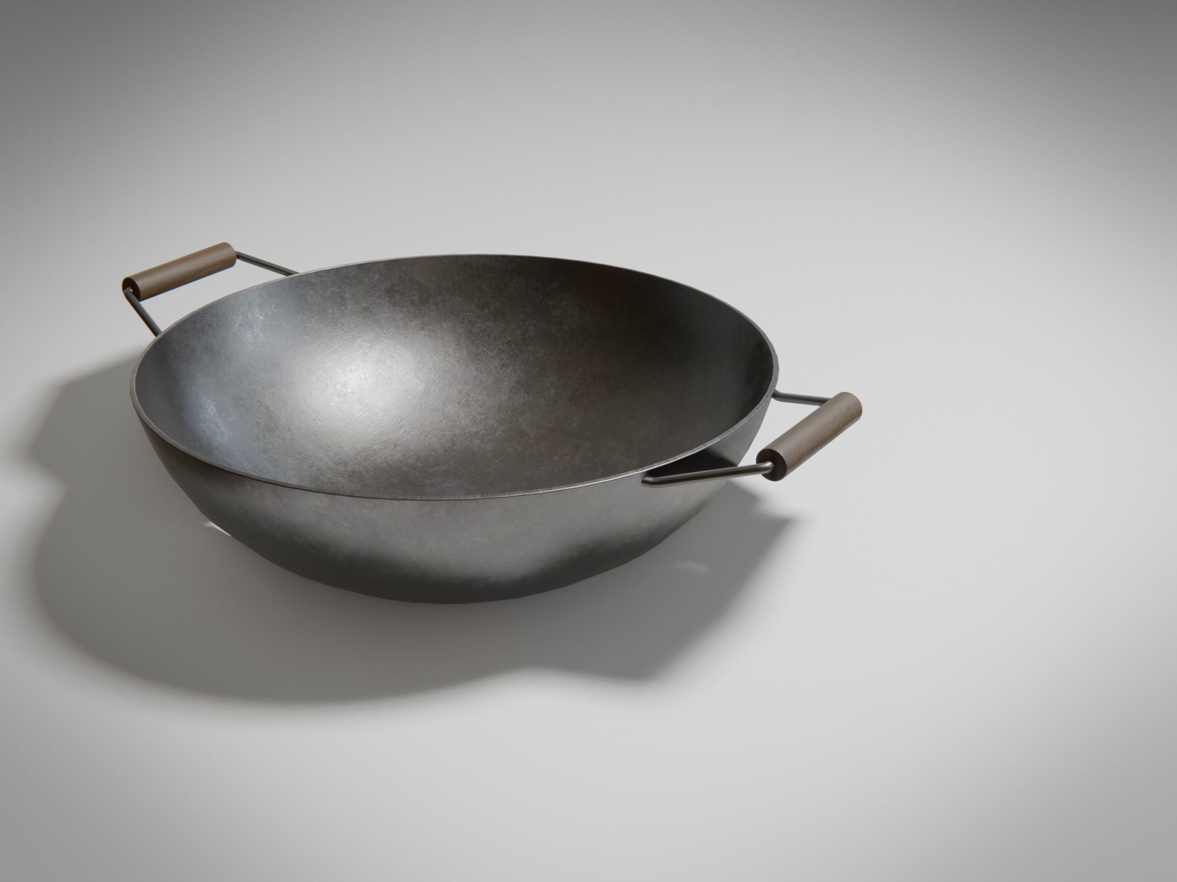 Frying Pan Wok Set Low-poly 3D model_13