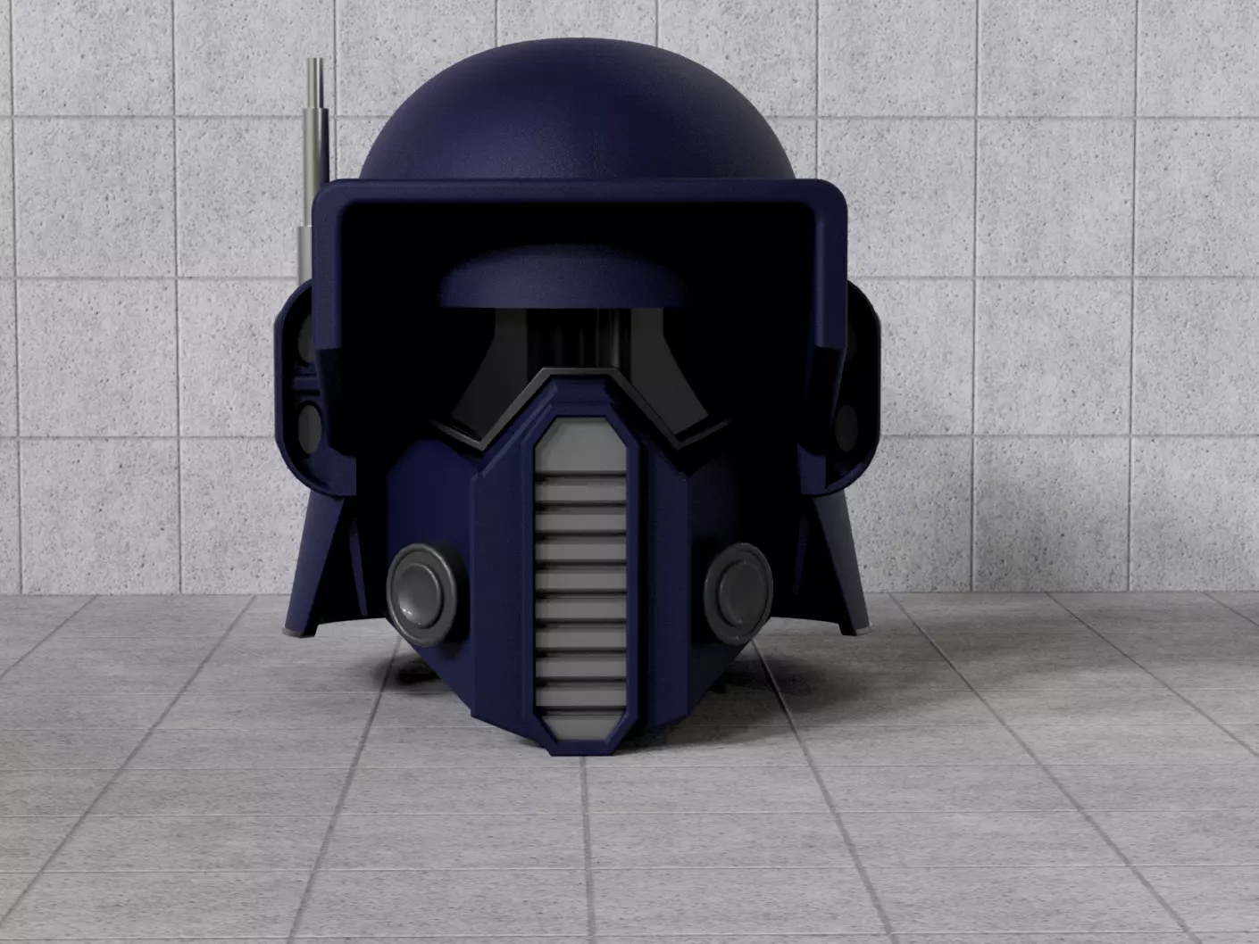 Custom Imperial Storm Commando Officer helmet for sixth scale 3D print model_0