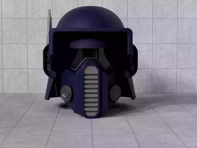 Custom Imperial Storm Commando Officer helmet for sixth scale 3D print model