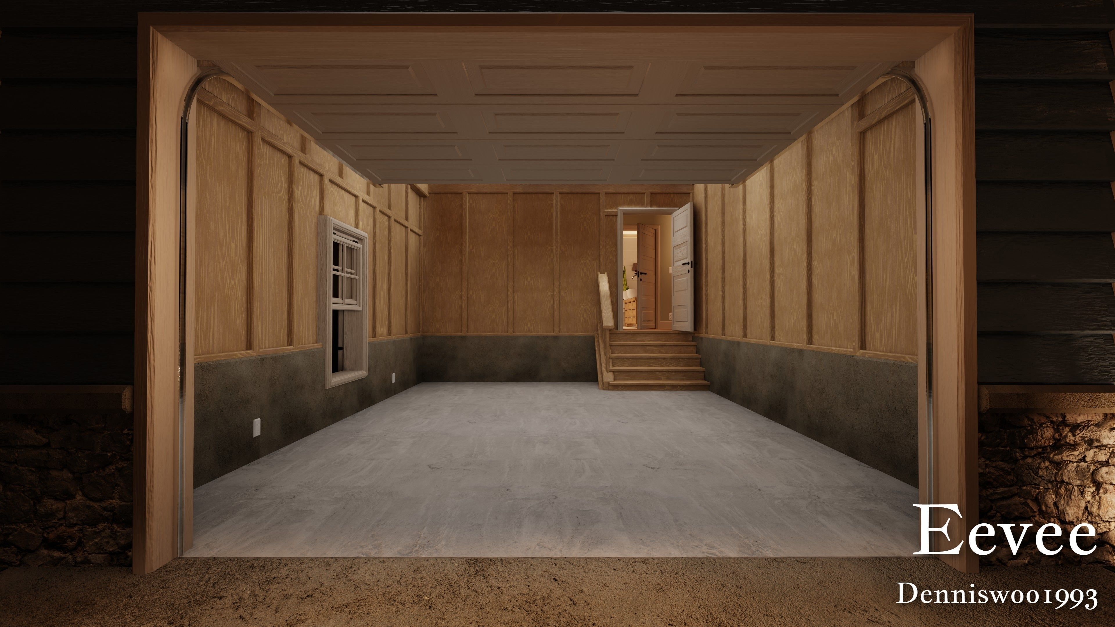 Modular Classic Style American House 5 Low-poly 3D model_34