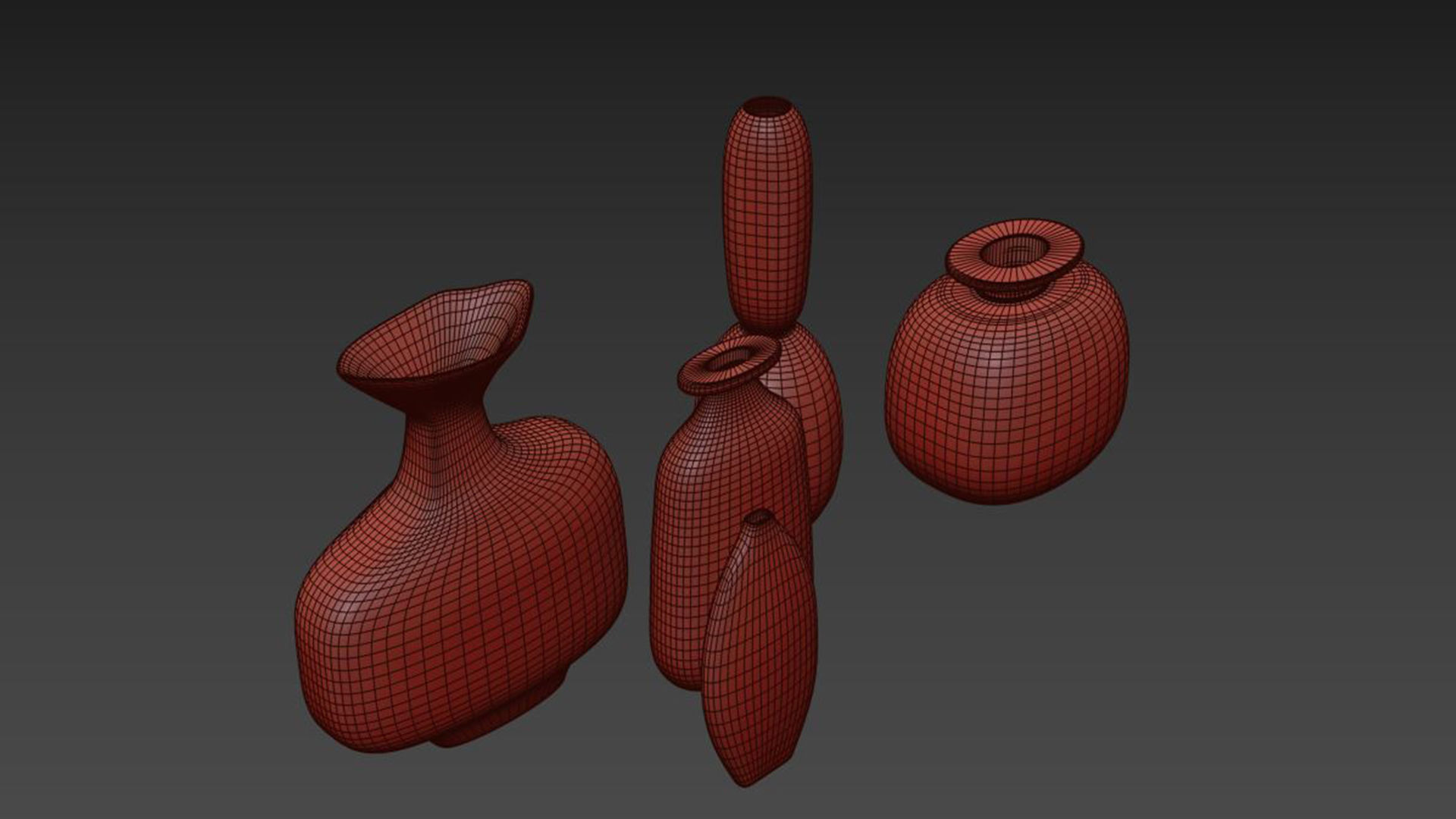Set decorative vases 1 3D model_6
