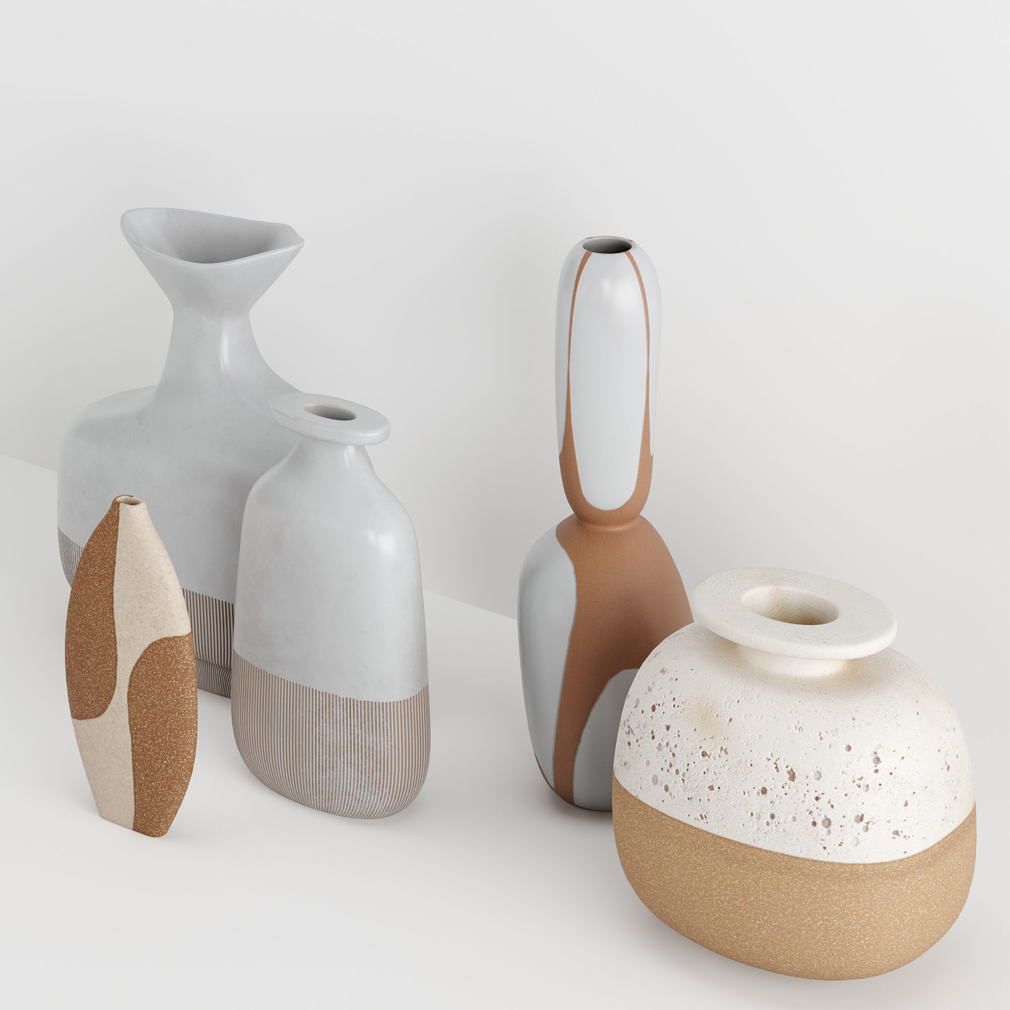 Set decorative vases 1 3D model_1