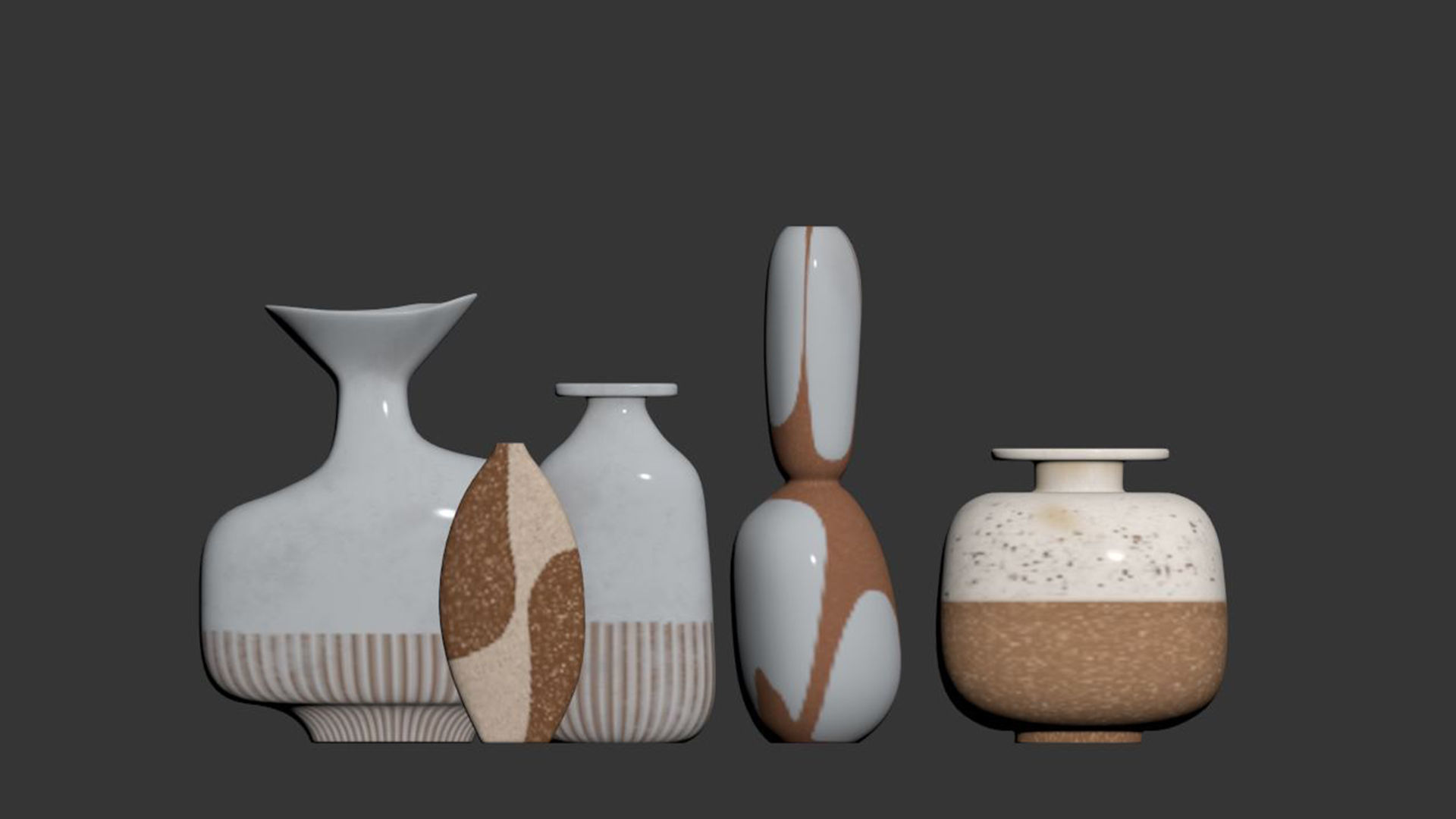 Set decorative vases 1 3D model_3