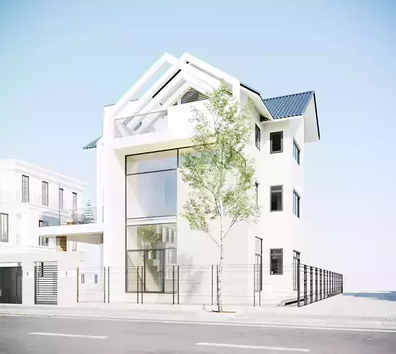 buildings Villa facade MAX Modern