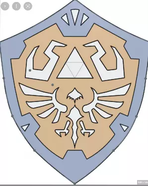 Hylian Shield 3D print model