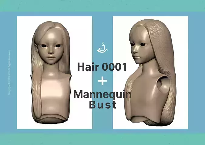 3D MODELS-Hair and Mannequin Bust 0001