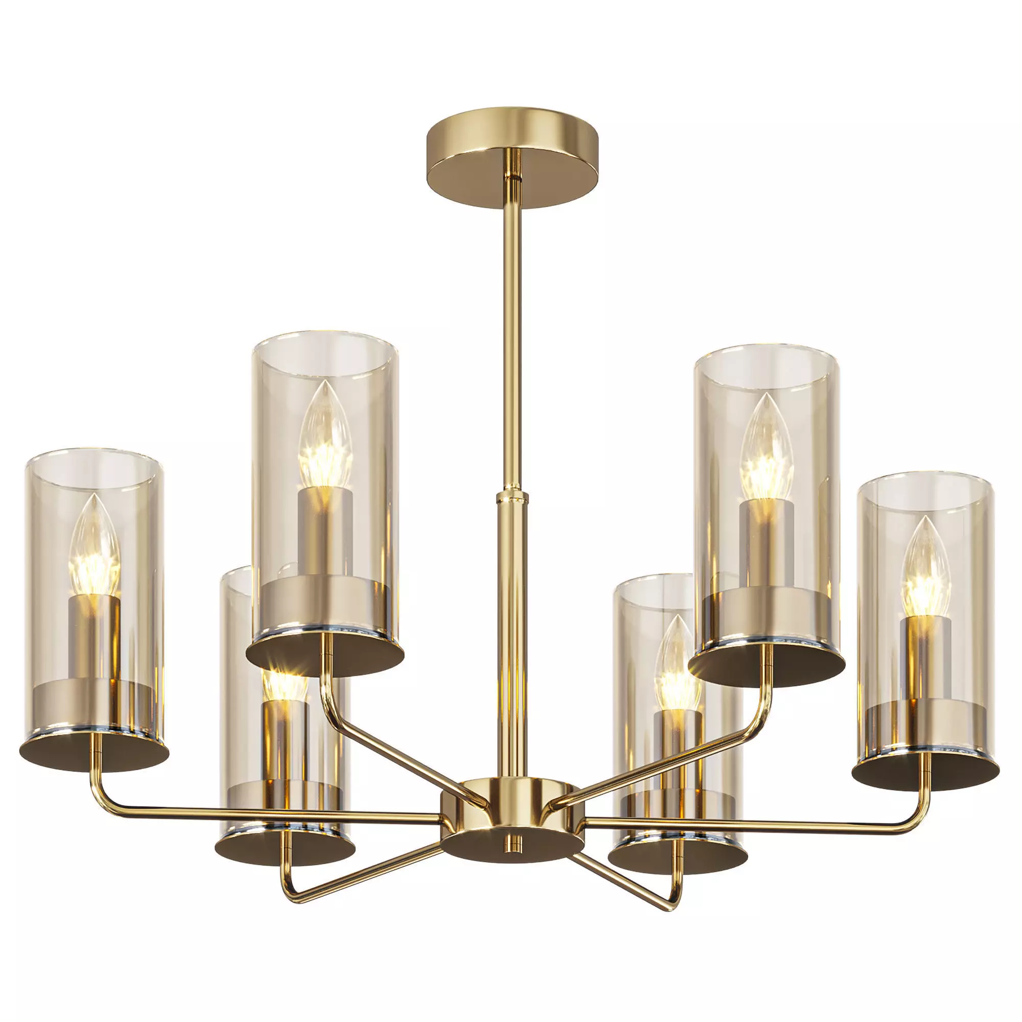 Chandelier Honnor gold by Lalume 3D model_0