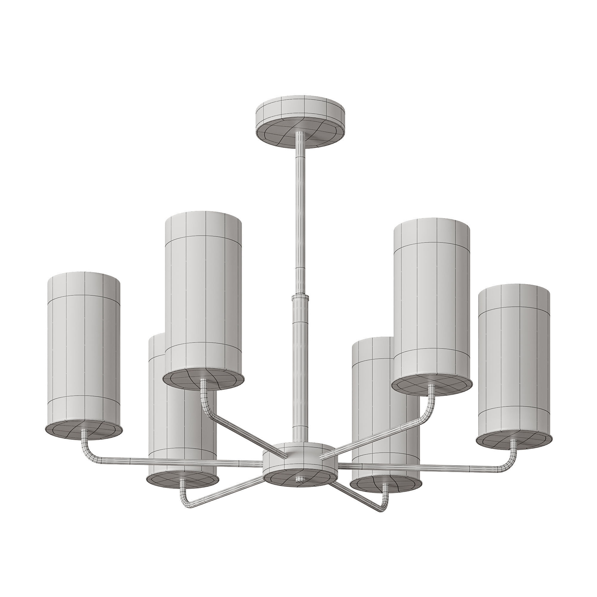 Chandelier Honnor gold by Lalume 3D model_2