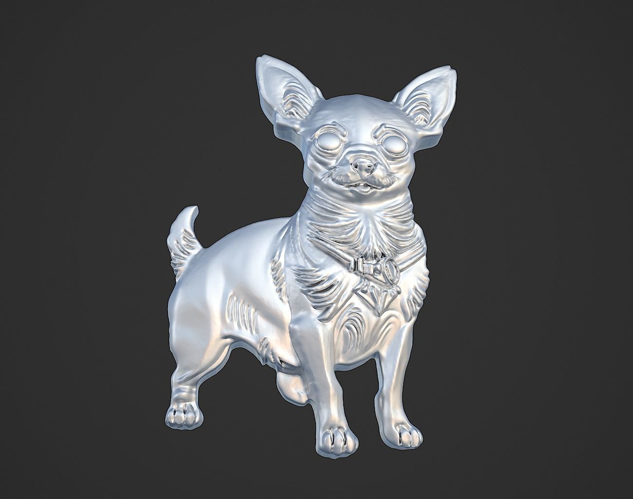 Chihuahua Keychain 230818 3D print model_10