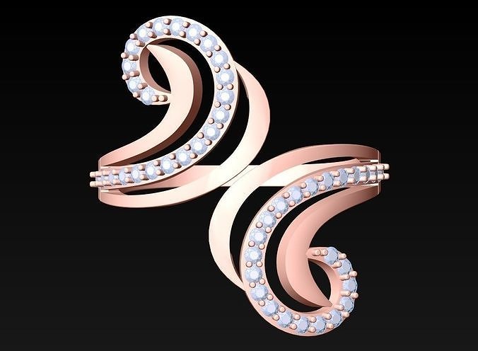 Diamond Ring - Womens Rings - N2527 3D print model