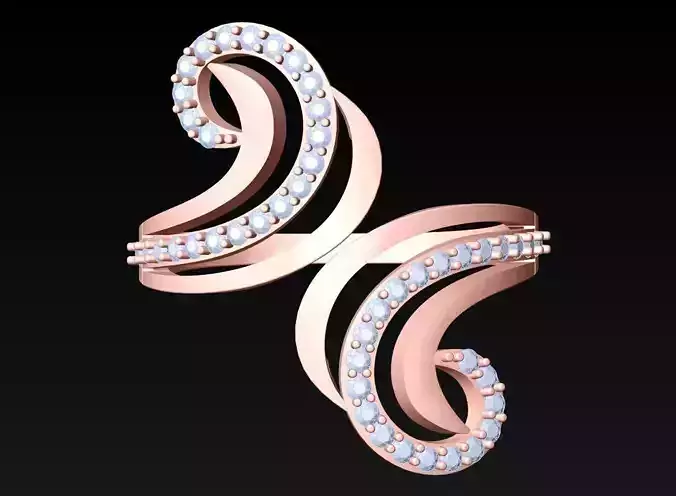 Diamond Ring - Womens Rings - N2527 3D print model