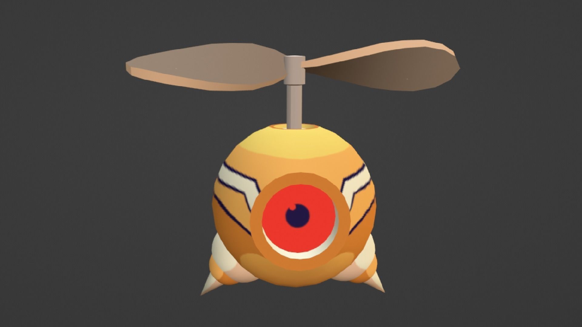 Dron robot cute 3D model_1