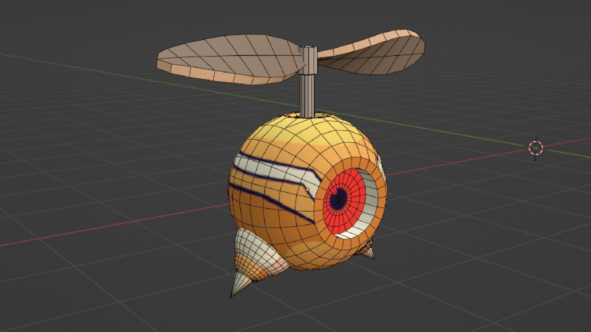 Dron robot cute 3D model_6