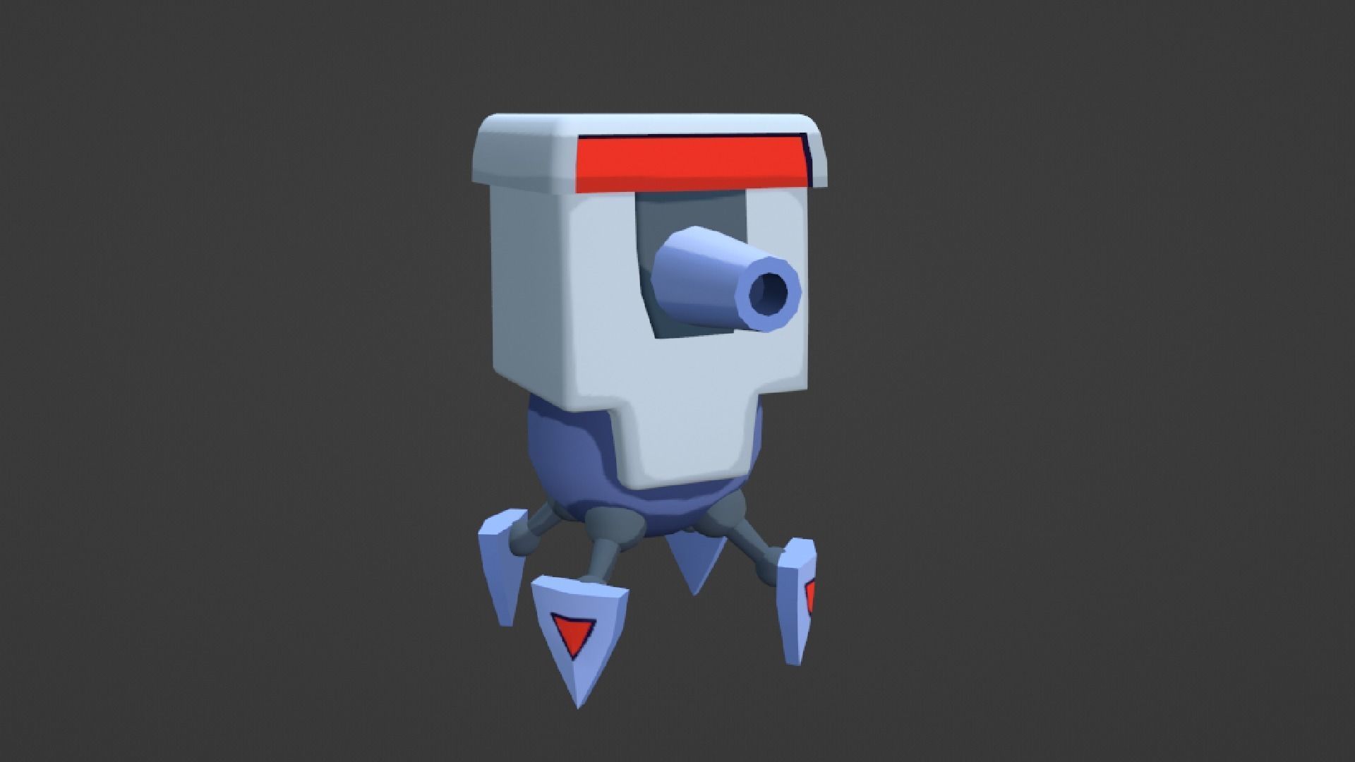 Dron robot cute 3D model_3